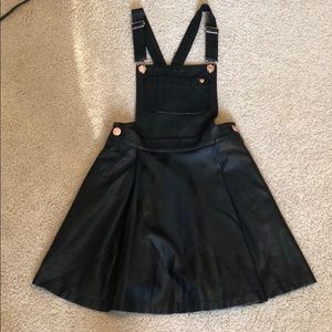 Kendall Kylie overalls leather black dress